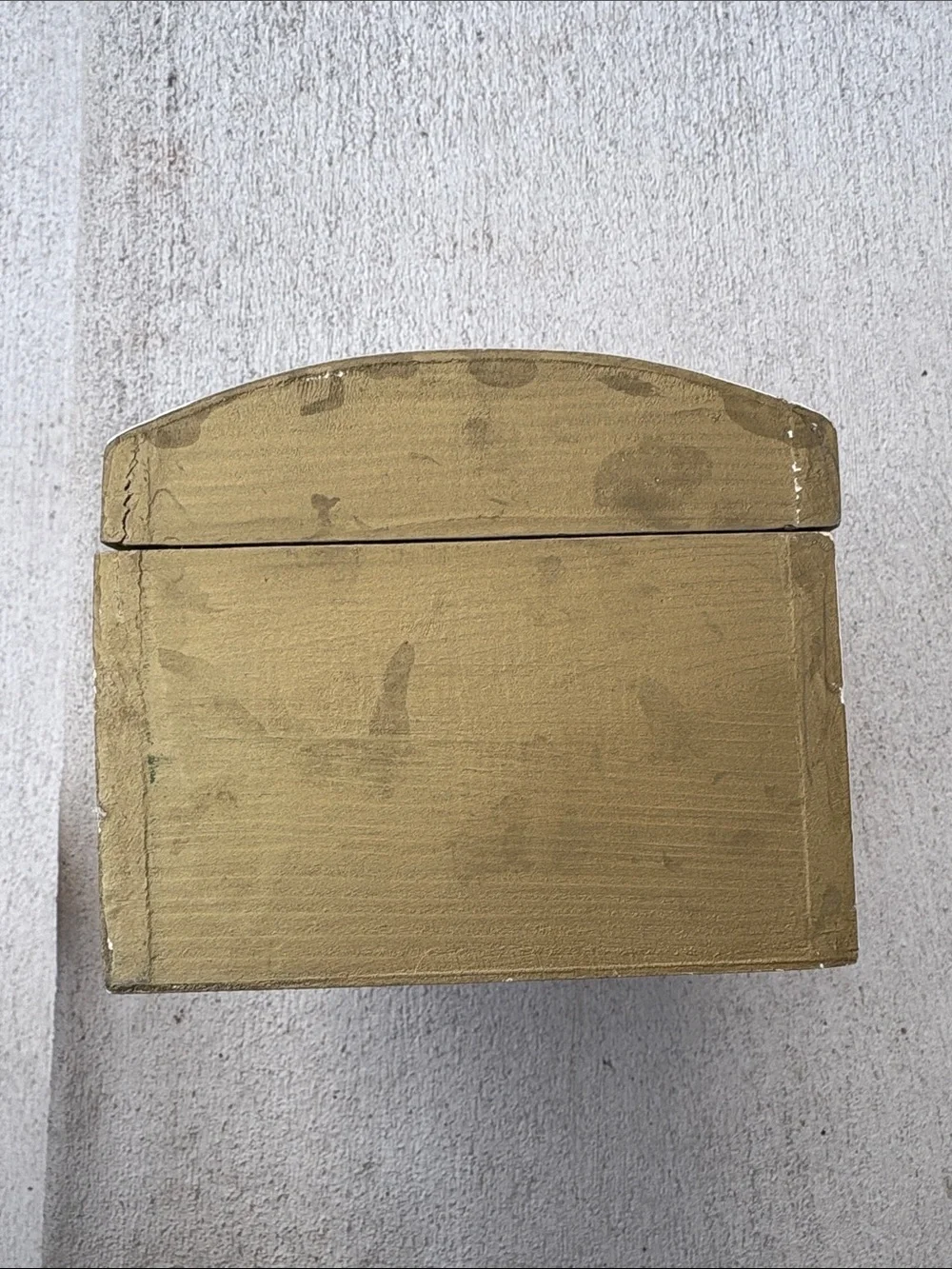 VTG Wood Trinket Box The Arbour Painting Print Victorian Cottagecore